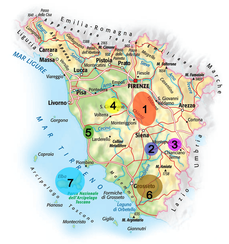 Migliori cantine in Toscana - Itinerario di viaggio