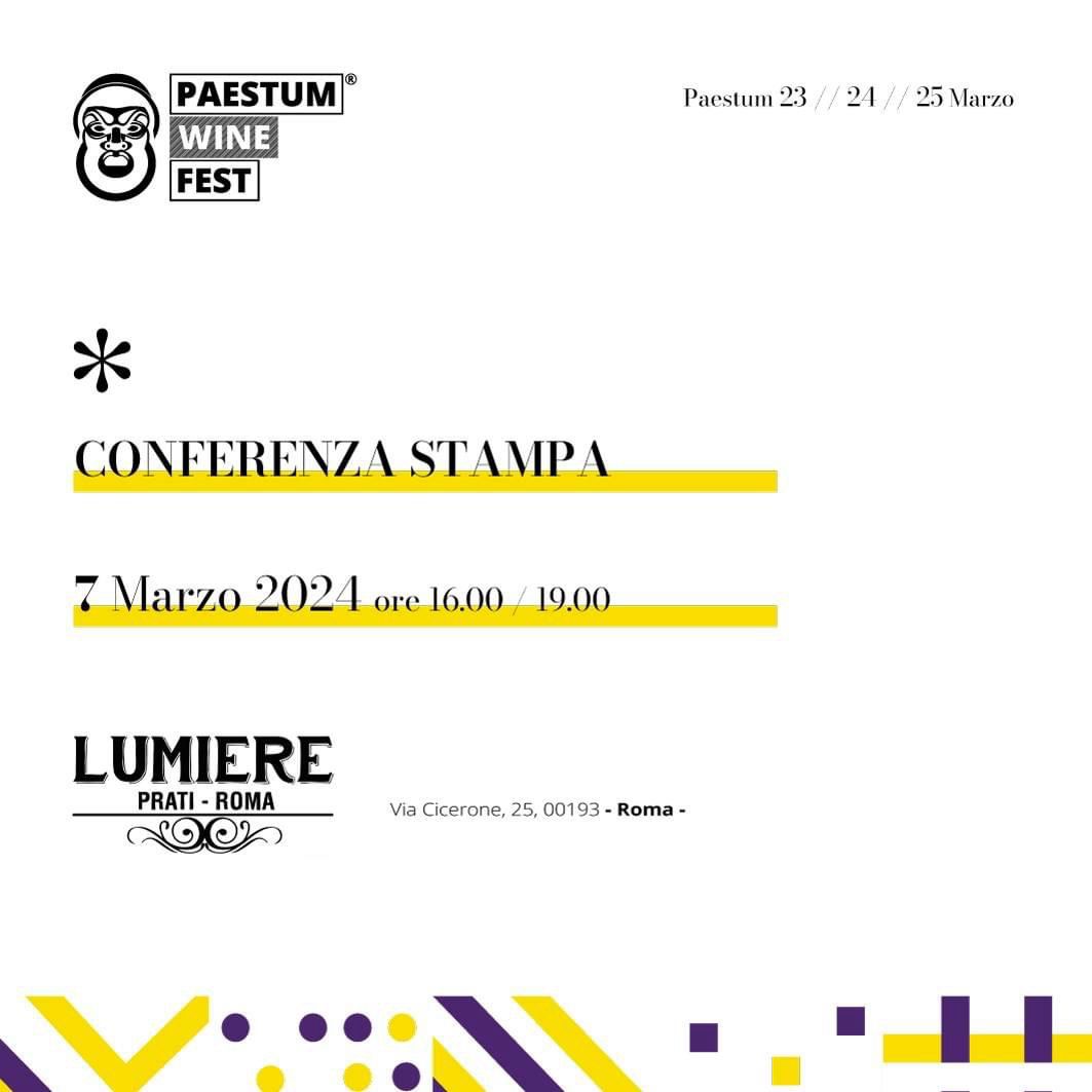 Paestum Wine Fest 2024 presentazione Lumiere