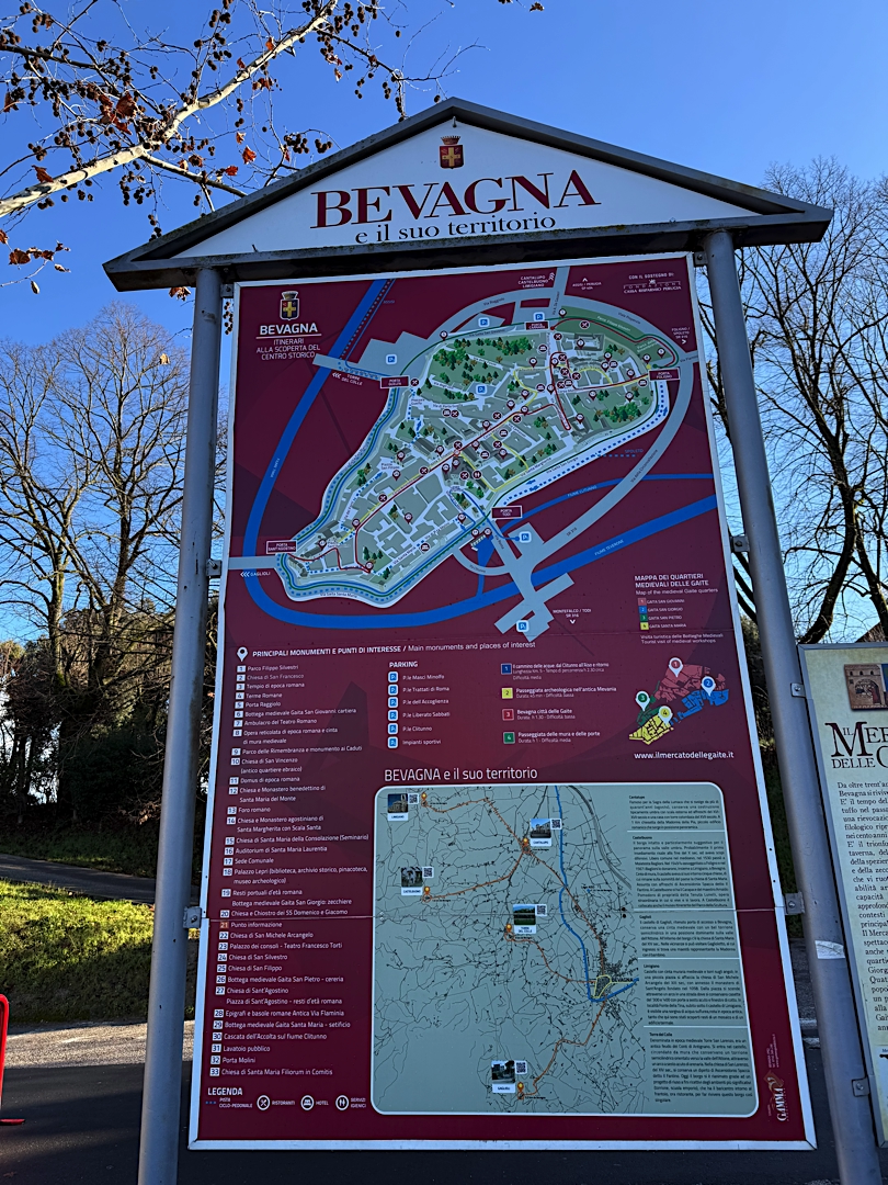 Bevagna - Mappa della città