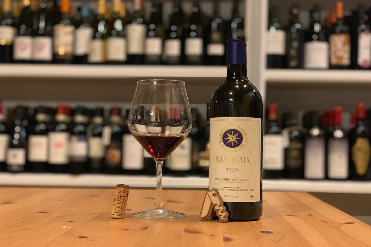 Bottiglia di Sassicaia