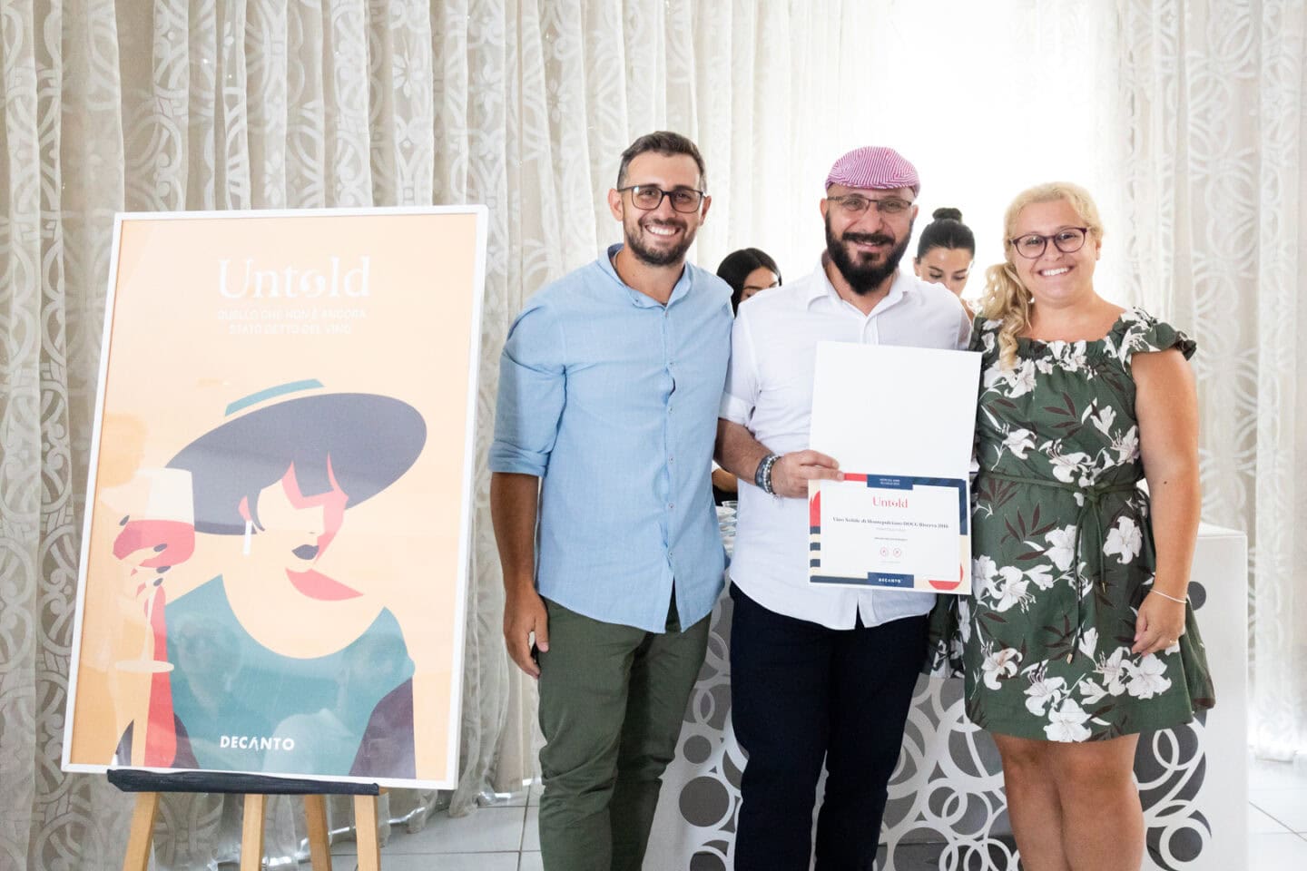 Podere Casa al Vento premiato da Roberto Garofalo per Decanto Untold